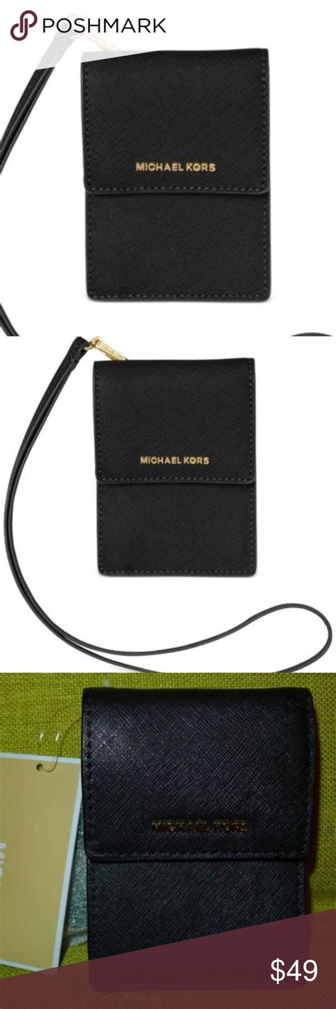 leather lanyard wallet michael kors|Michael Kors Wallet price.